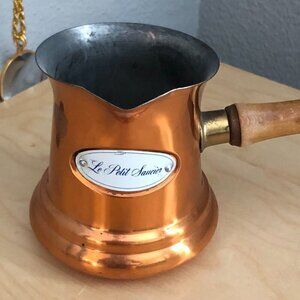 Vintage 1984 Le Petit Saucier French Copper Teleflora Warmer Pot